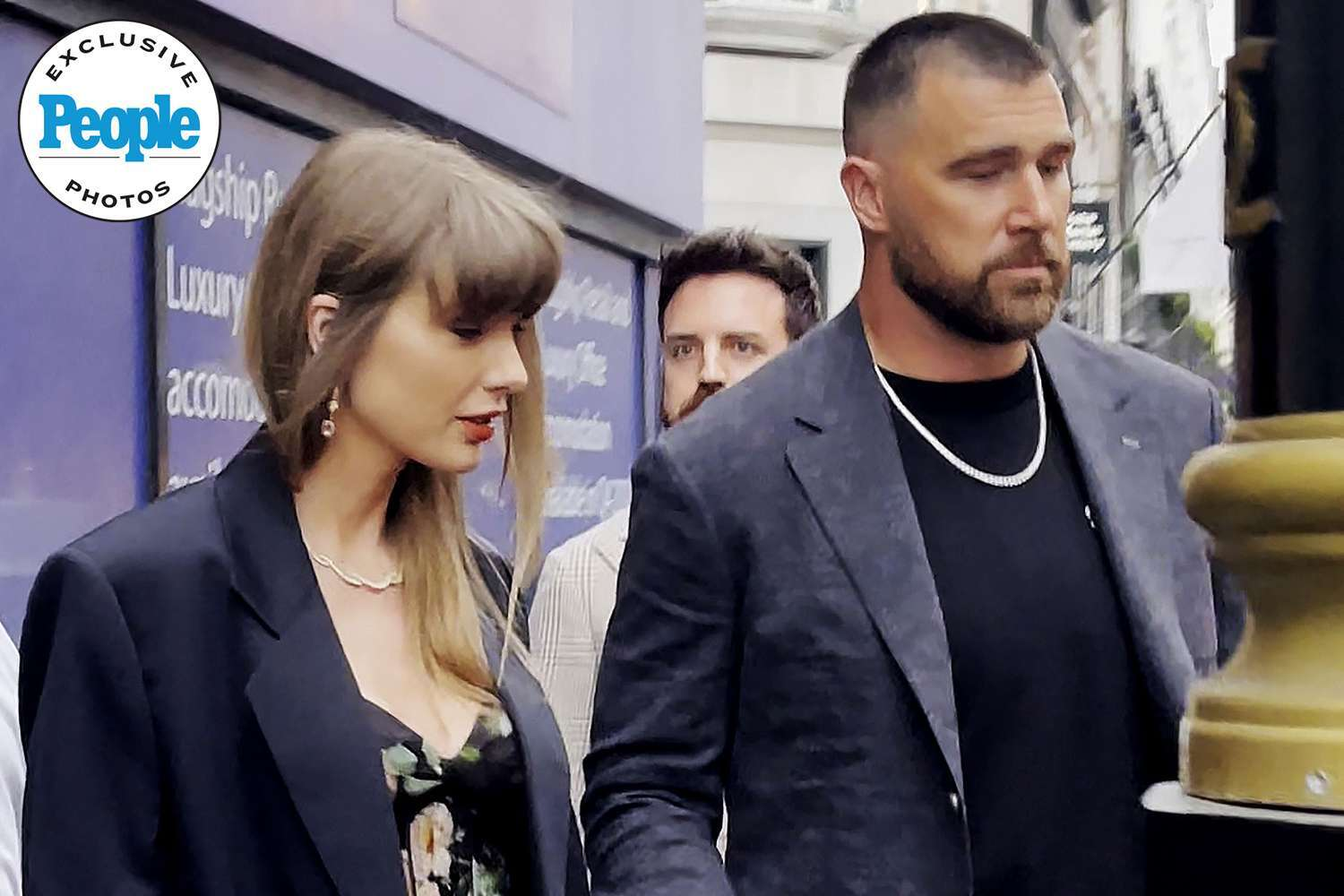 Taylor Swift and Travis Kelce Spotted Leaving London Restaurant in Matching Blazers