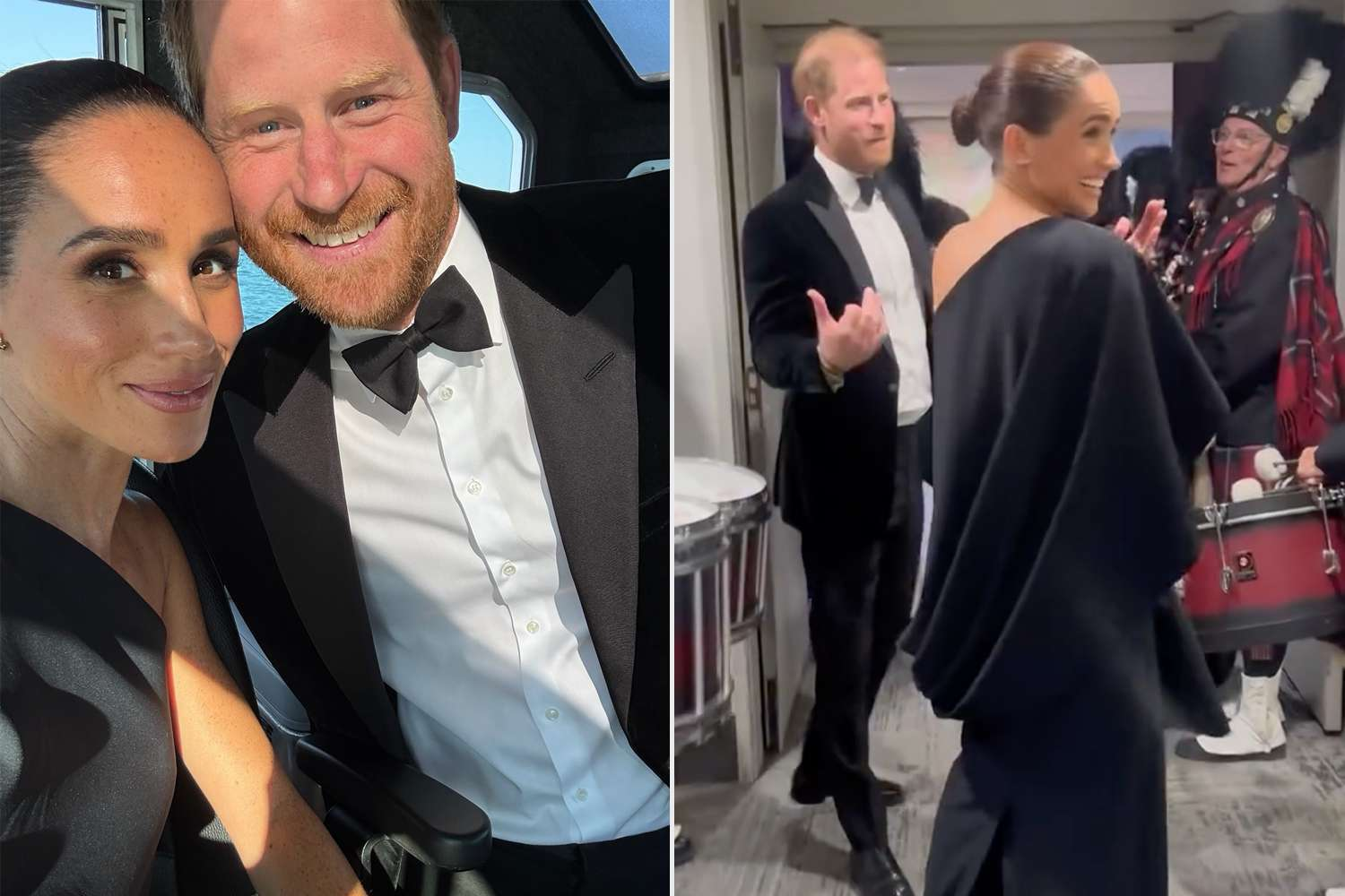 Meghan and Harry Surrounded by Kilted Bagpipers — Their Reaction Is Priceless